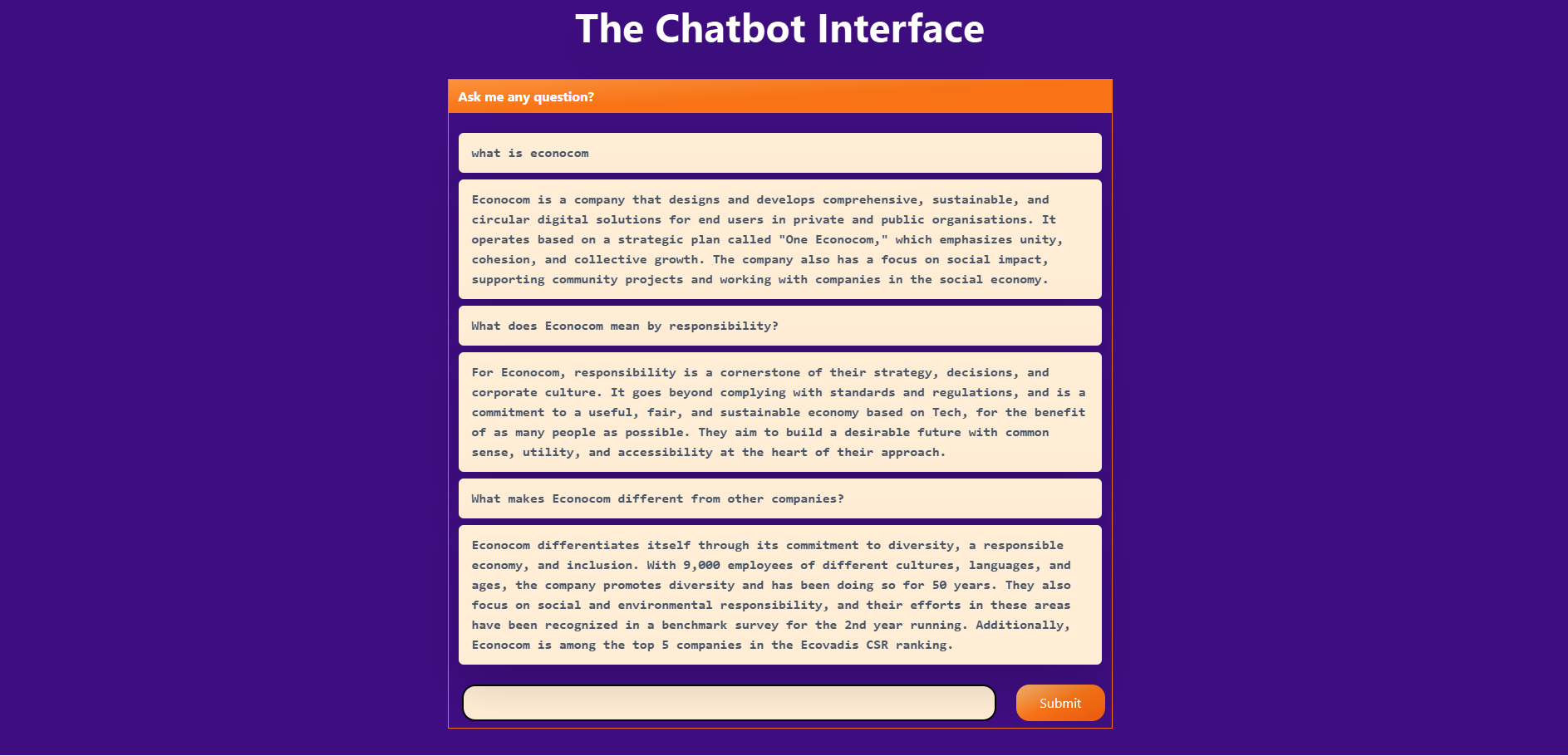 Multi-PDF RAG Chatbot interface